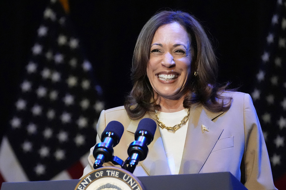 Meg's support of Kamala Harris (pictured) for president got mixed reactions on Instagram.