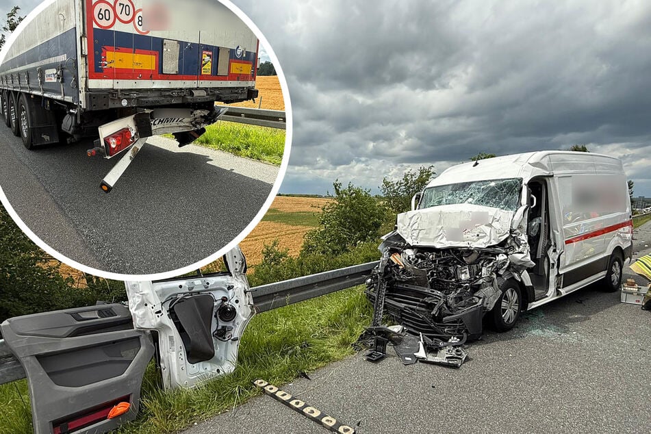 Zahlreiche Rettungskräfte eilten zum Unfallort auf der A19.