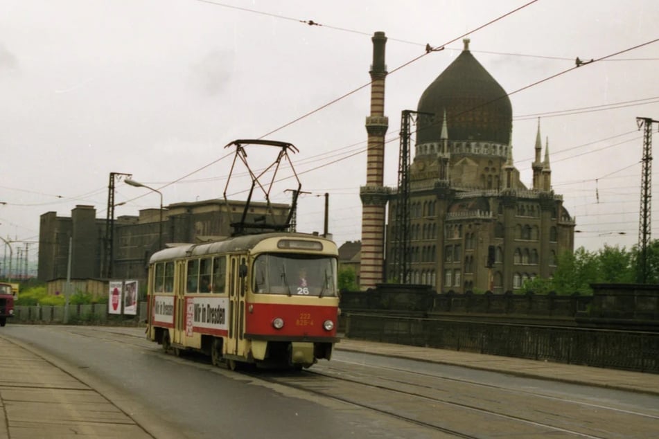 Die alten Tatra-Bahnen wickelten auf der Route der Linie 26 den Verkehr ab.