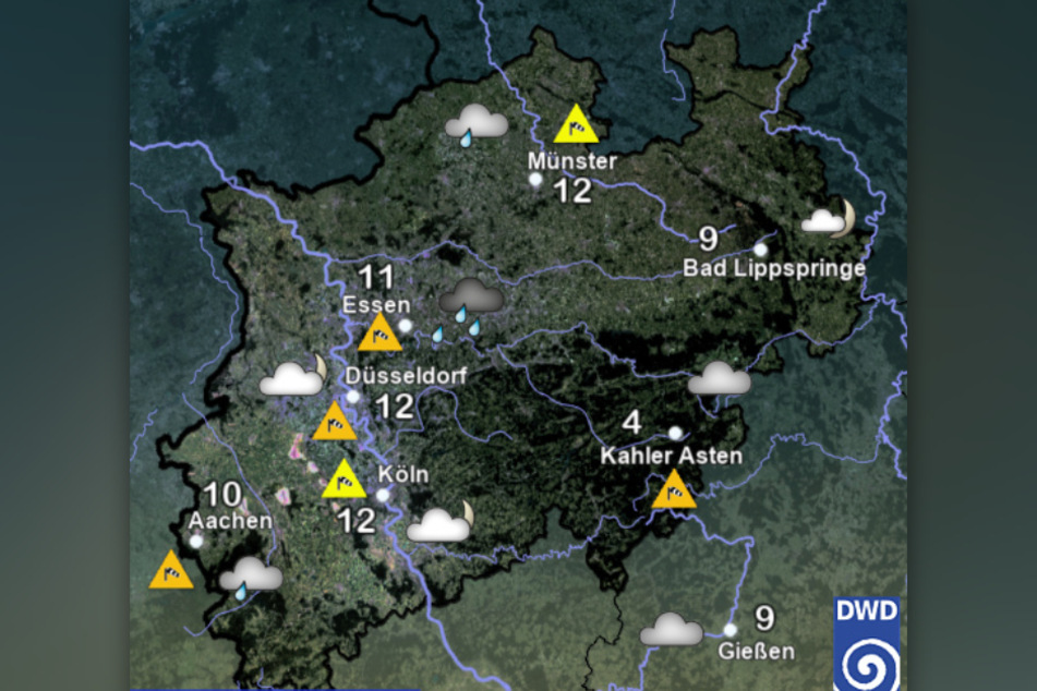 Am Donnerstag gibt es in Nordrhein-Westfalen kräftigen Wind und mancherorts sogar schwere Sturmböen.