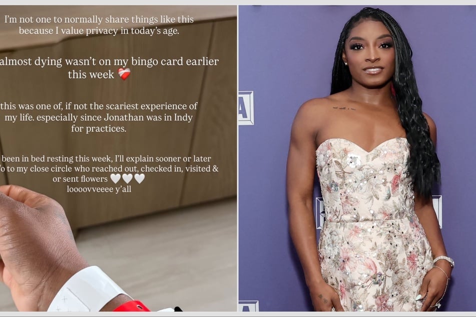 Gymnast Simone Biles shared on Instagram that she was recently hospitalized.