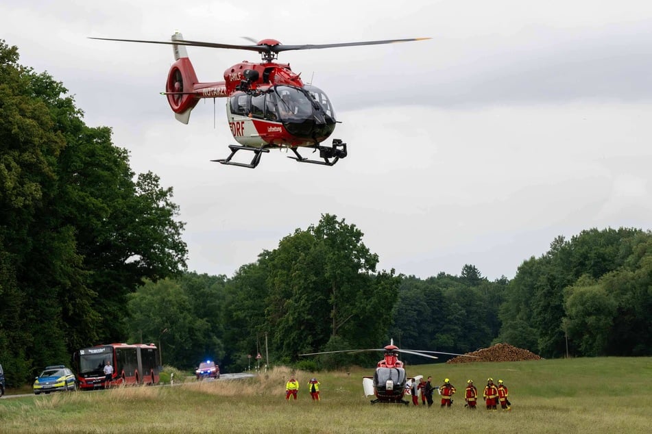 Zwei Rettungshubschrauber waren vor Ort.