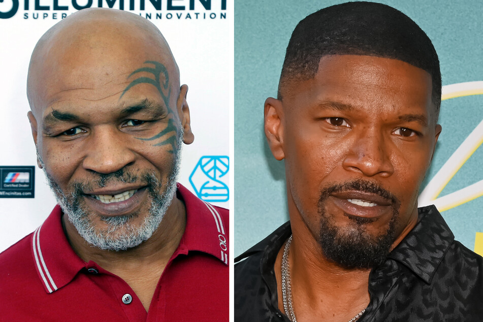 Auch Mike Tyson (56, l.) macht sich Sorgen um seinen kranken Kumpel Jamie Foxx (55).
