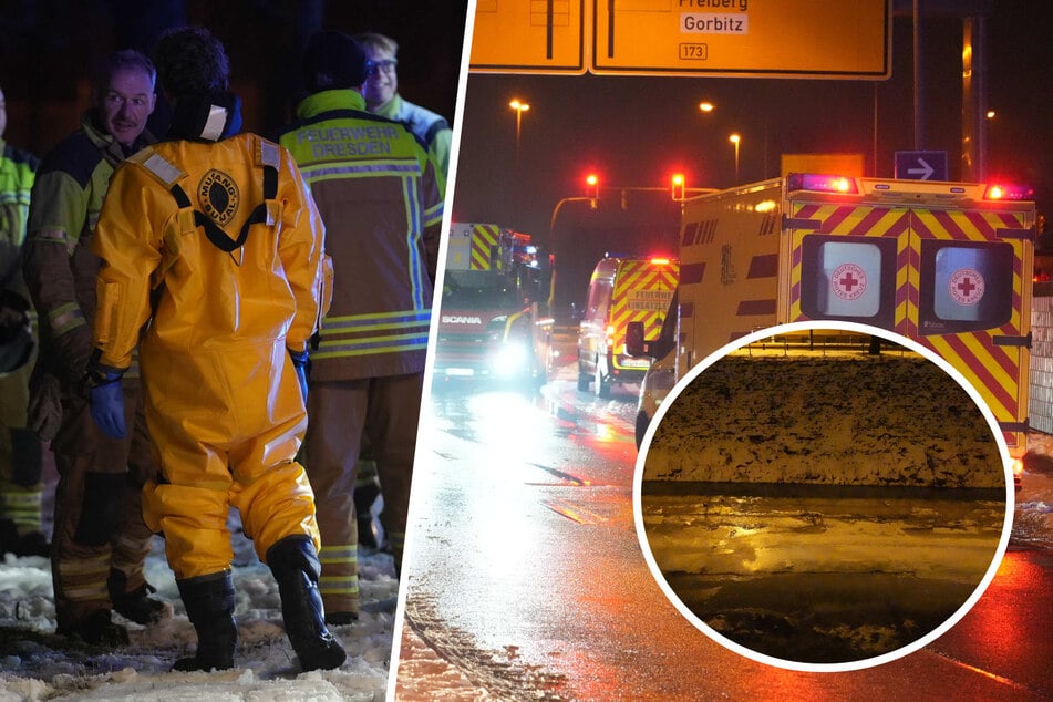 Dresden: Rettungseinsatz an der Weißeritz: Mann stürzt sechs Meter in die Tiefe