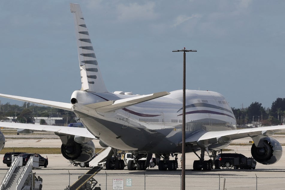 President Donald Trump hit back at critics of his decision to accept a Boeing 747-8 luxury jet gifted by Qatar's royal family.