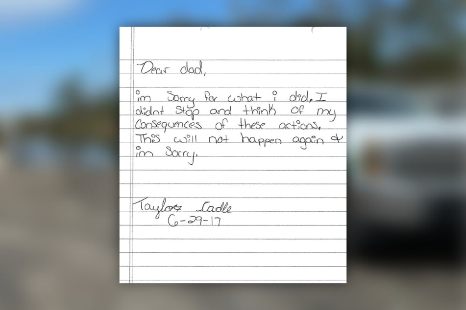 Taylor Cadle musste sich bei ihrem eigenen Vergewaltiger entschuldigen.