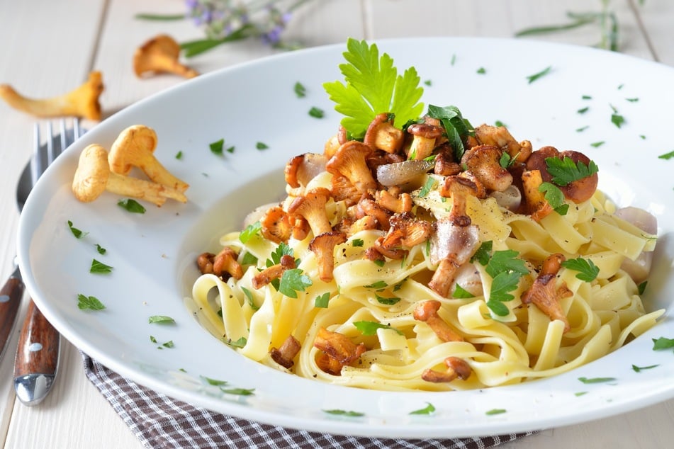 Sehr lecker: Tagliatelle mit frisch zubereiteten Pfifferlingen.