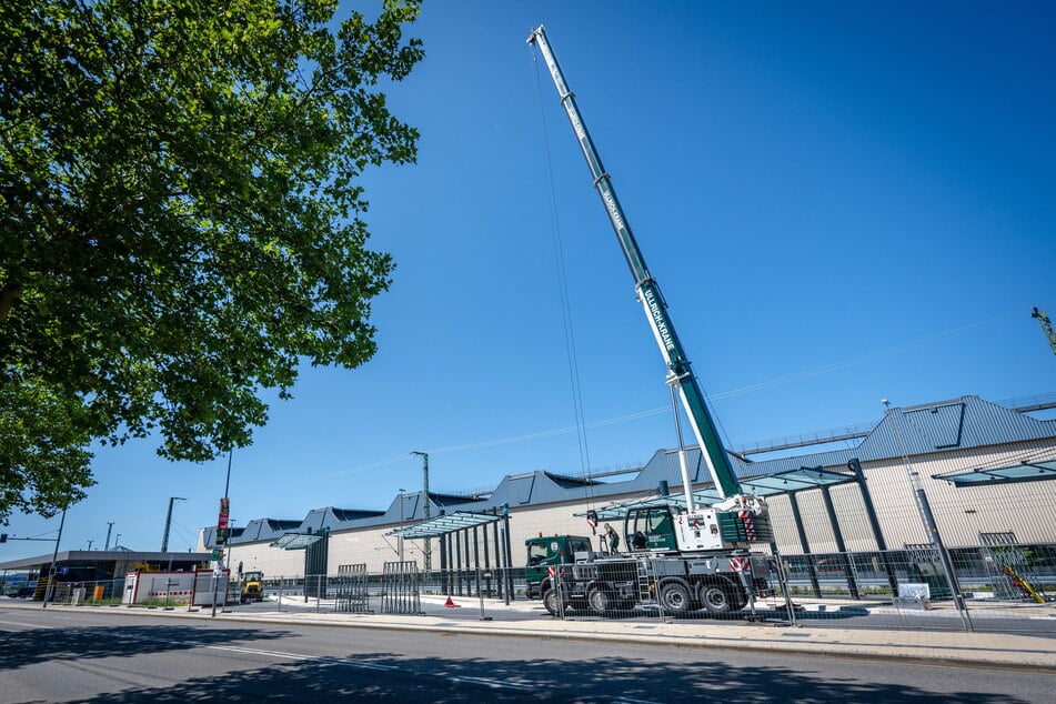 Chemnitz: Neues Fernbusterminal in Chemnitz: Technik wird installiert