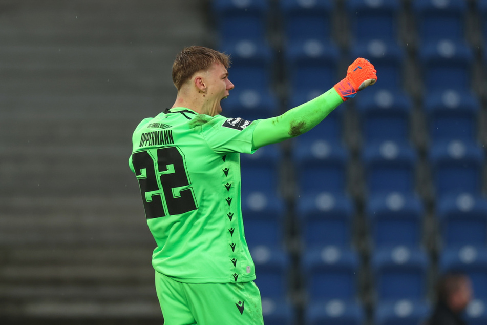 Torwart Leo Oppermann (23) konnte sich während seiner Leihe zu Arminia Bielefeld nur selten beweisen.