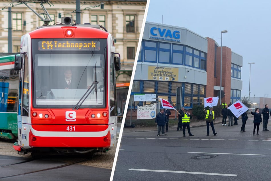 Chemnitz: Trotz Streik bei der CVAG: Auf diesen Linien fahren in Chemnitz Busse und Bahnen