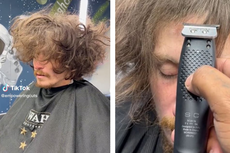 Obdachloser bekommt Haarschnitt und Rasur: Unzählige sind fasziniert davon, wie er danach aussieht