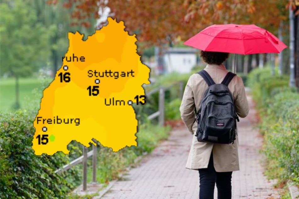Neben Regen wird im Südwesten auch starker Wind und Sturmböen erwartet. Die Temperaturen bleiben vergleichsweise mild.