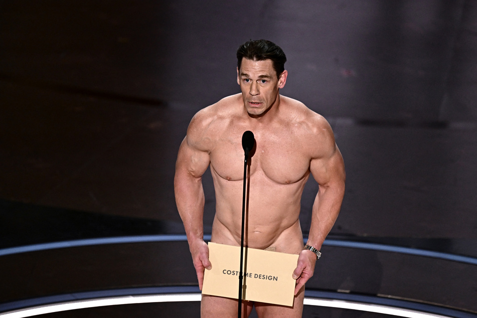 John Cena raised eyebrows when he hit the Oscars stage with barely anything on.