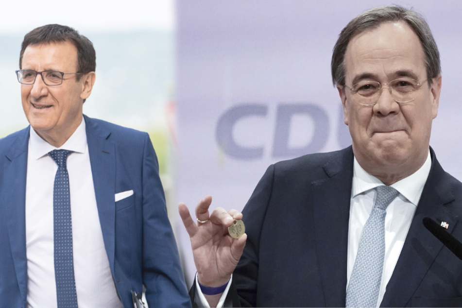 CDU-Fraktionschef Wolfgang Reinhart (64, l.) zeigte sich nach der Wahl von Armin Laschet (59) zum neuen CDU-Spitzenmann erleichtert. (Fotomontage)