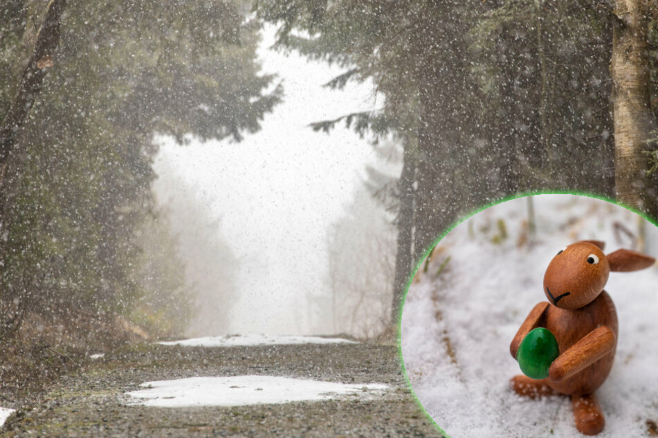 Weiße Ostern in Sachsen: Hier hat es heute Neuschnee gegeben