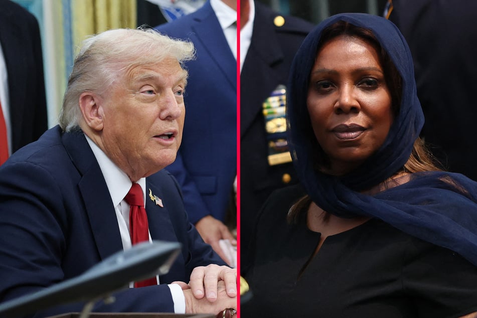 President Donald Trump (l.) has again attacked New York Attorney General Letitia James in an unhinged rant on social media.