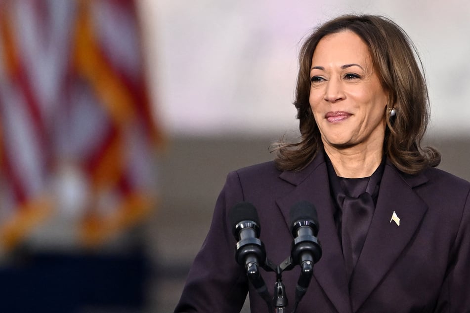 Kamala Harris vows to help Trump transition in emotional concession speech