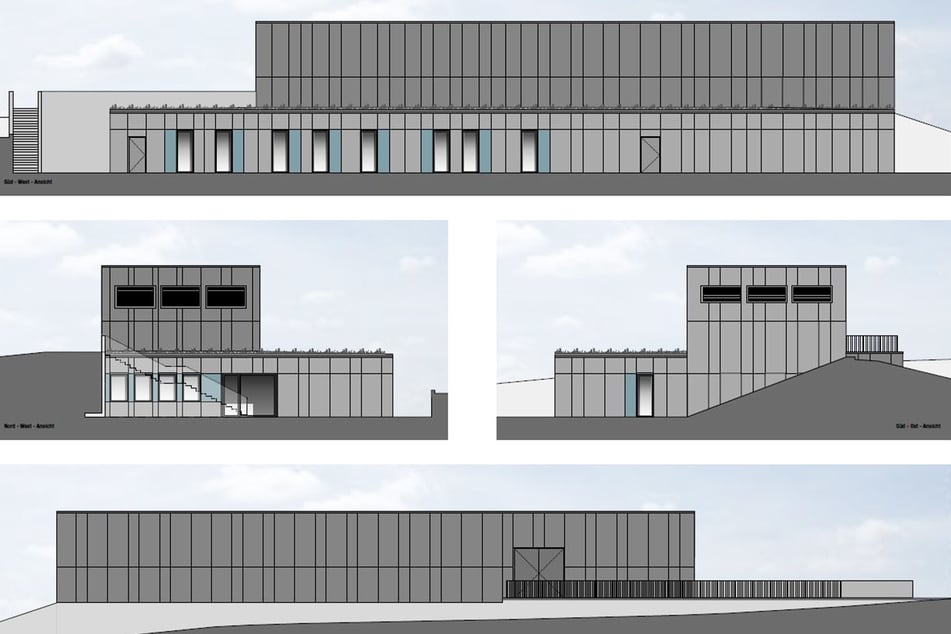 Visualisierung der geplanten Schießanlage in Schneeberg.