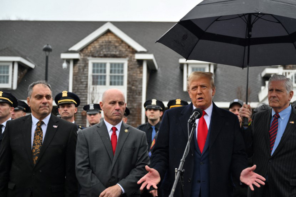 Trump touts "law and order" at NYPD cop's wake as spokesperson bashes "dumbest" Biden
