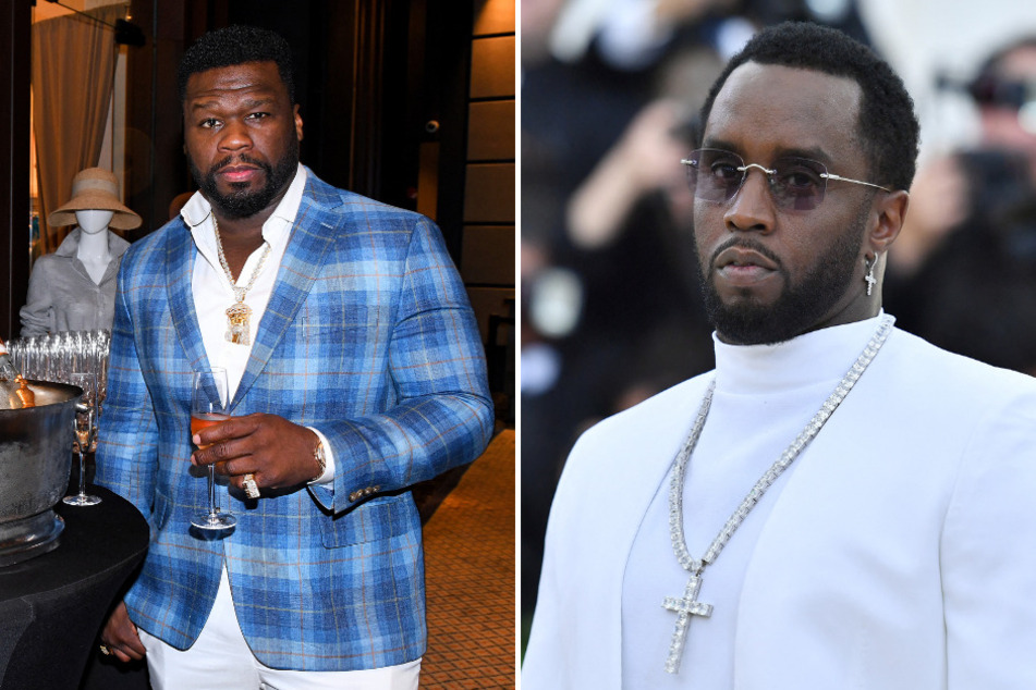 Sean "Diddy" Combs (r.) and 50 Cent (l.) are allegedly still in their longstanding feud.