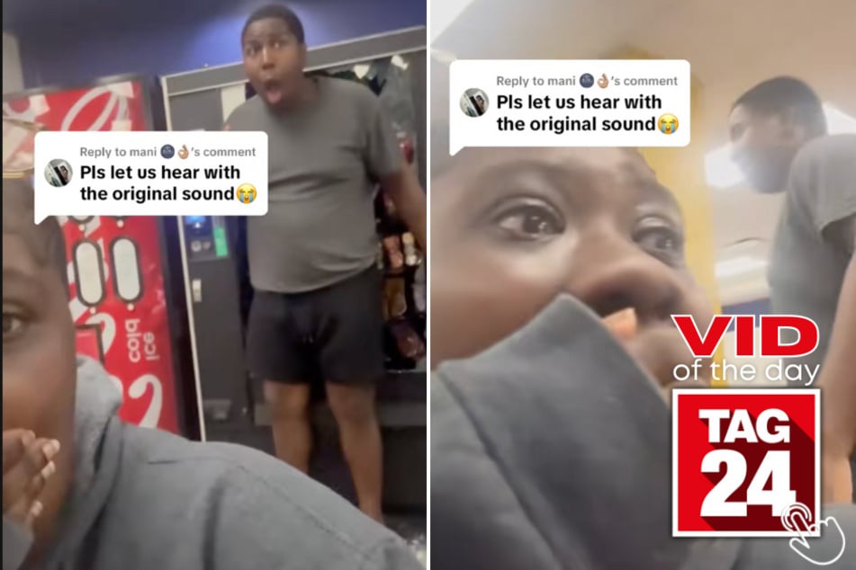This guy tried to free his snack with his butt... and ended up smashing the whole vending machine!
