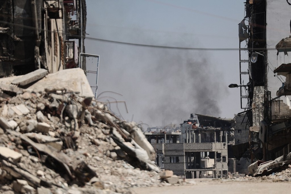 Smoke billows from an area targeted by Israeli bombardment in the Gaza City on July 28, 2024.