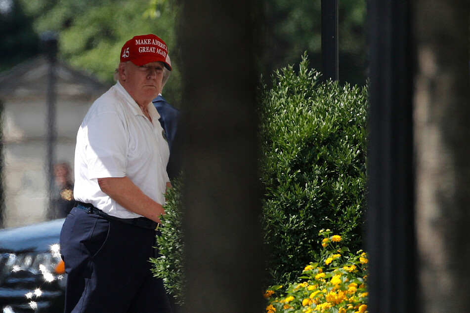 Donald Trump (74), Präsident der USA, vor dem Weißen Haus.