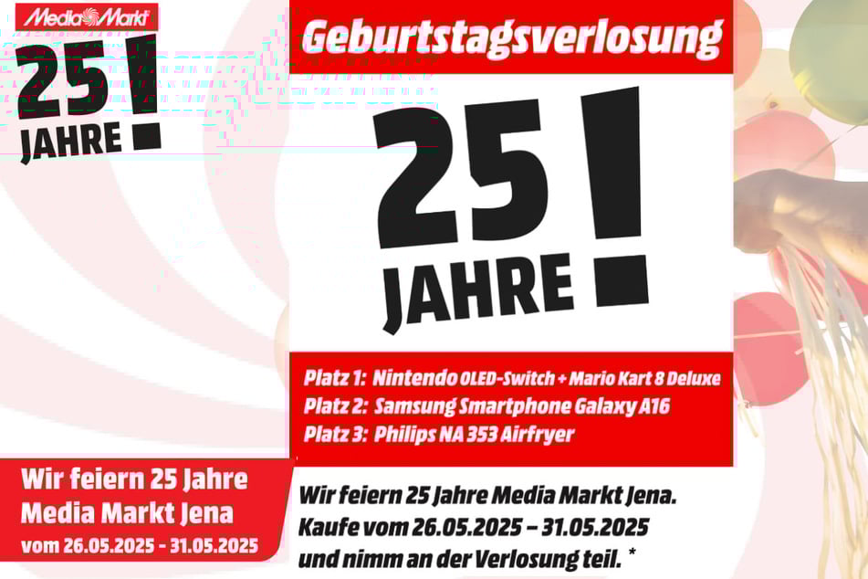 Geburtstagsverlosung von MediaMarkt.