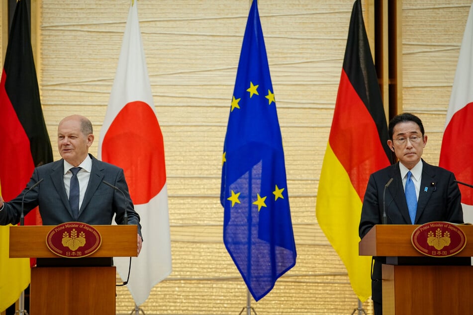 Bei seinem Besuch in Japan kam Scholz auch auf den Ukraine-Krieg zu sprechen.