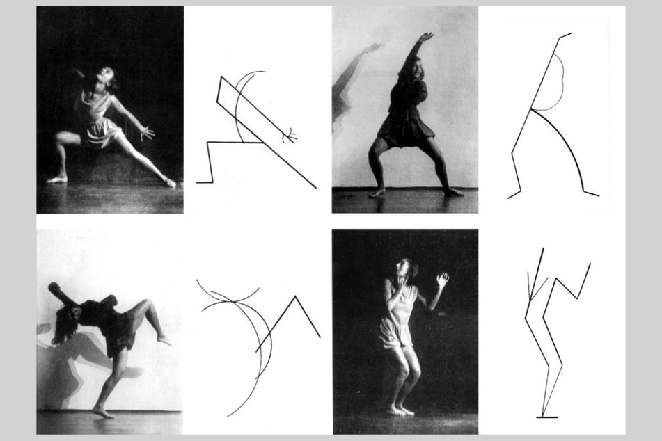Ein Foto der Fotografin Charlotte Rudolph von Gret Palucca diente Wassily Kandinsky als Vorlage für seine Zeichnung.