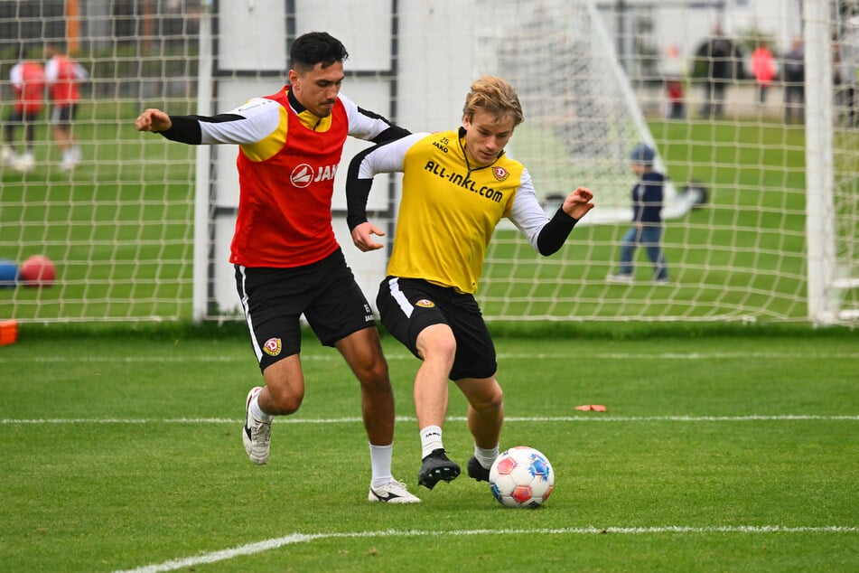 Jonas Oehmichen (21, r.) könnte in die 3. Liga verliehen werden. Claudio Kammerknecht (26) stand zuletzt nicht mehr im Kader, muss sich Gedanken machen.
