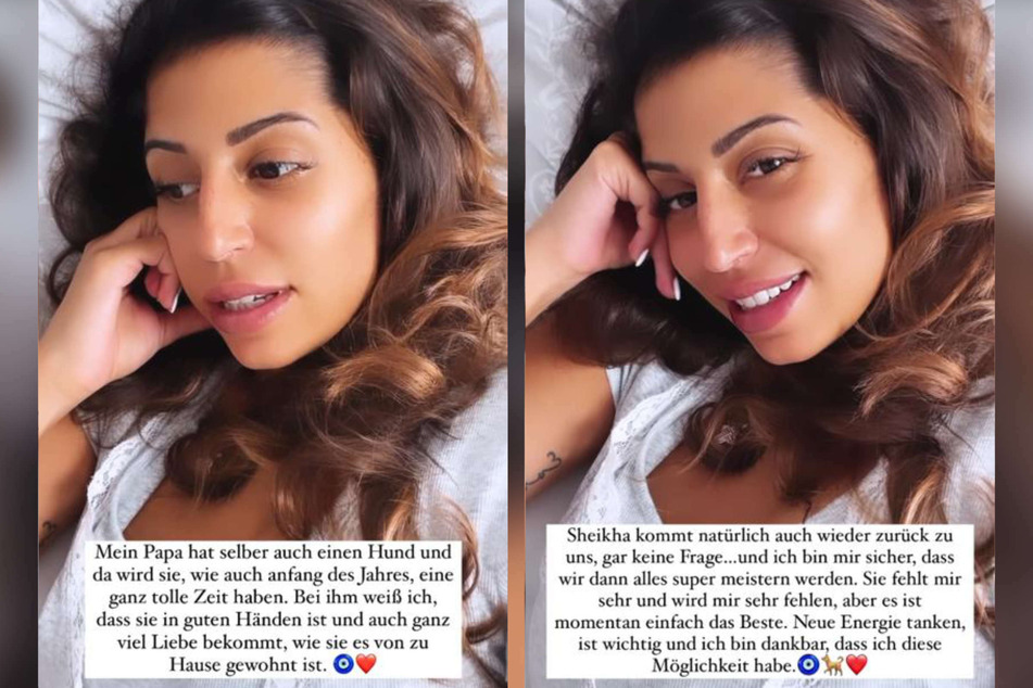 Eva Benetatou (29) wird ihre Hündin wieder zu sich nach Hause holen, sobald sich der Stress daheim ein wenig gelegt hat. Derweil macht die Fellnase "Urlaub" bei Evas Papa.