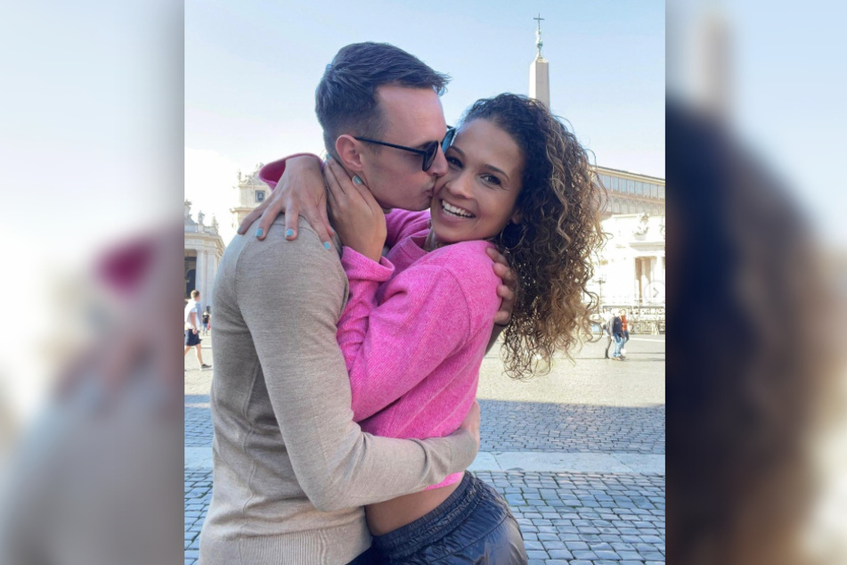 Newly in Love: Jeff Harrifield (26) en Shauna Shkrula (30) begonnen samen het nieuwe jaar in Rome.