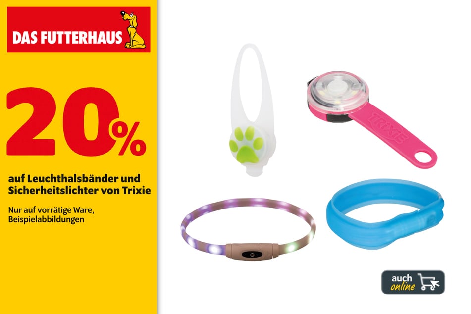 20 Prozent auf Leuchthalsbänder und Sicherheitslichter von Trixie