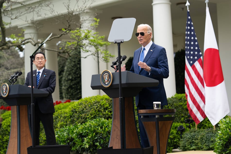 President Biden (r.) hosted Japan's Prime Minister Kishida at the White House.