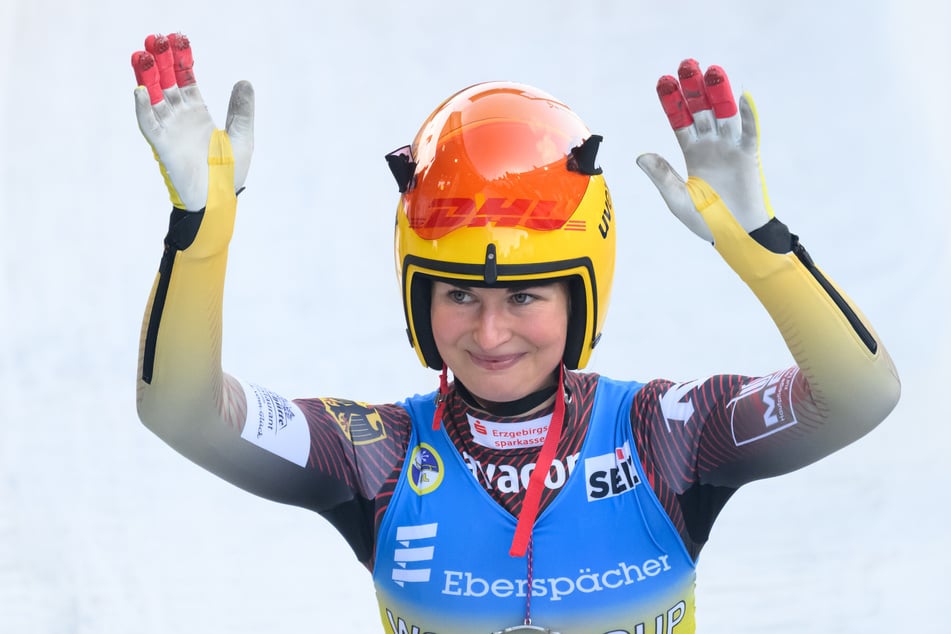 Rodlerin Julia Taubitz (30) gewann zwei Goldmedaillen bei den Olympischen Winterspielen.