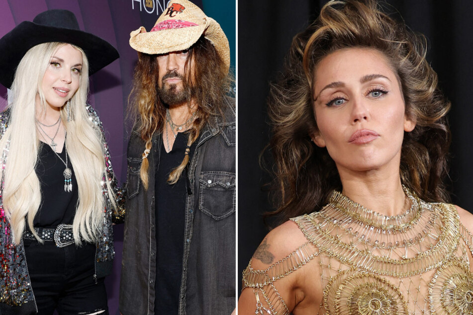 Miley Cyrus' (r.) dad Billy Ray (c.) announced the reason he wanted a divorce from Firerose.