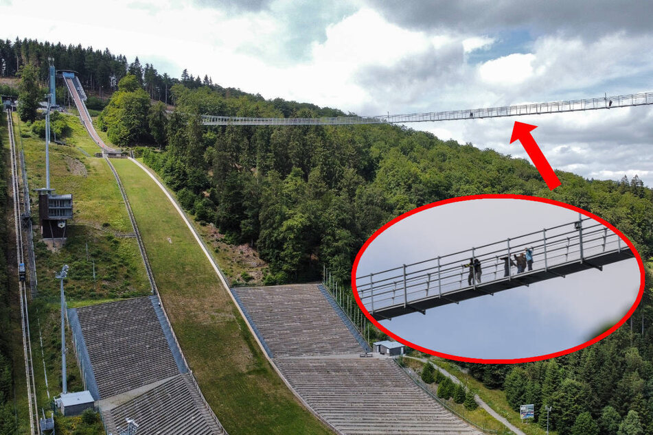 In 100 Metern Höhe führt die 665 Meter lange Hängebrücke in Willingen von Berg zu Berg.