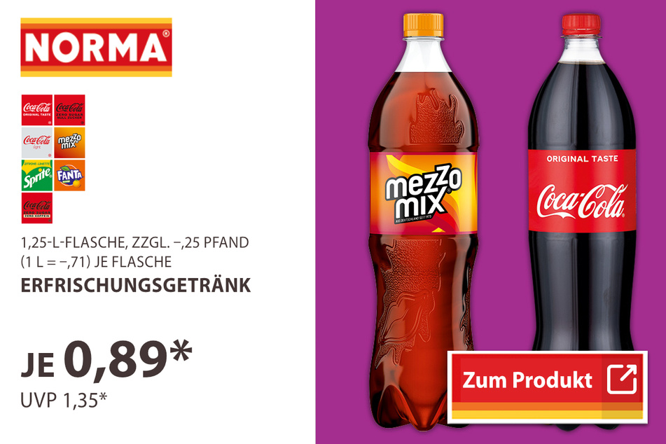 Coca-Cola, Fanta, Sprite und Mezzo Mix