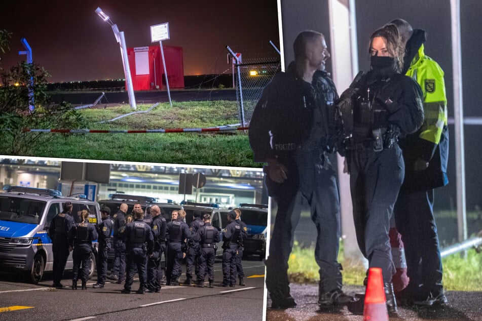 Leipzig: Wieder Vorfall am Flughafen Leipzig! Zaun von Fahrzeug durchbrochen? Piste gesperrt, Polizei sucht Gebiet ab