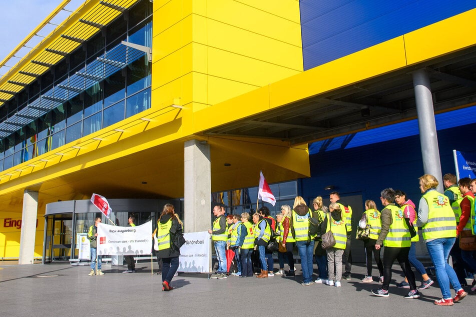 Zwei Tage Streik bei IKEA: Mitarbeiter in Magdeburg und Günthersdorf fordern bessere Tarifverträge