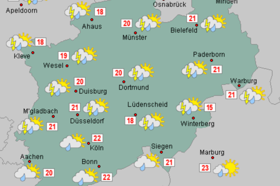 Der Deutsche Wetterdienst hat Temperaturen um 20 Grad vorausgesagt.