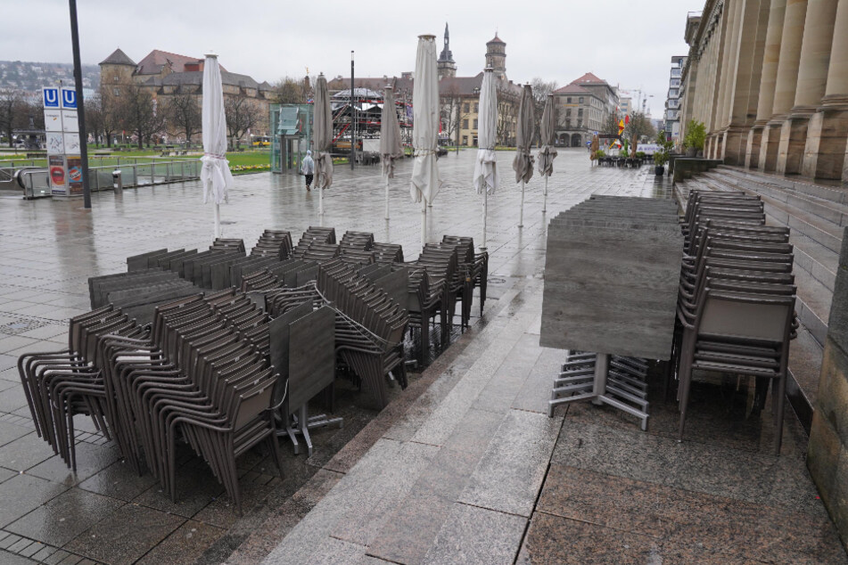 Auch rund um den Schloßplatz war kaum eine Menschenseele zu sehen.
