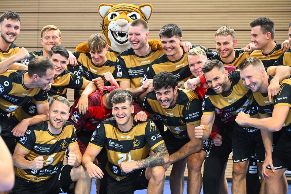 Lachen erlaubt: Beim Media-Day des HC Elbflorenz ging es nicht ganz so ernst zu wie beim Trainingsauftakt.