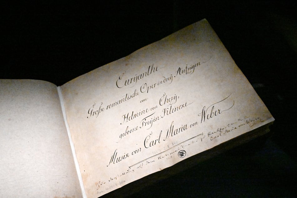 Eine von Weber autorisierte Abschrift der Partitur der Oper "Euryanthe" für eine Aufführung in Frankfurt/Main.