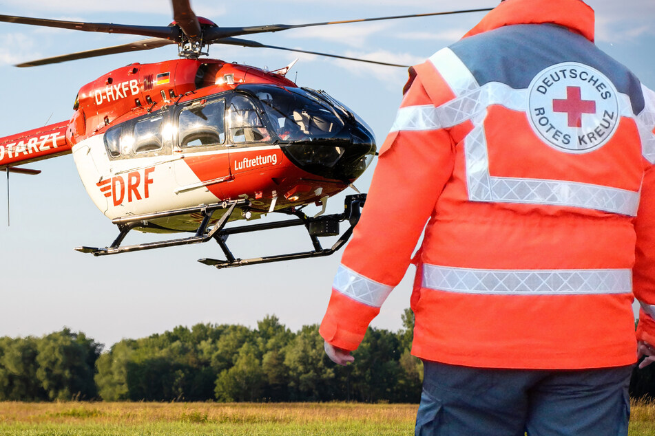 Ein Rettungshubschrauber brachte den schwer verletzten Biker in eine Klinik. (Symbolbild)