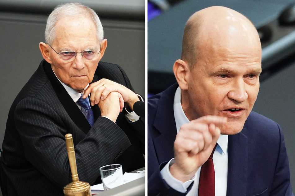 Bundestagspräsident Wolfgang Schäuble (78, CDU) und Unionsfraktionschef Ralph Brinkhaus (52).
