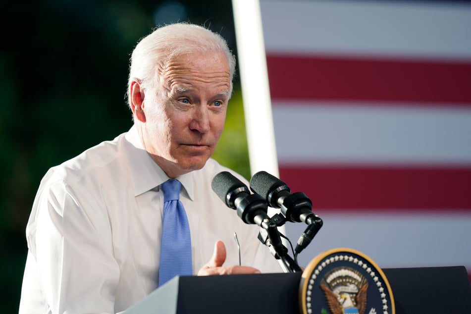 US-Präsident Joe Biden auf seiner Pressekonferenz.