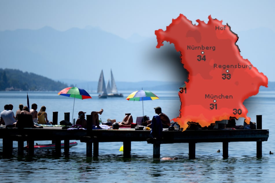 Den Freitag kann man in Bayern wohl nur am Wasser aushalten.