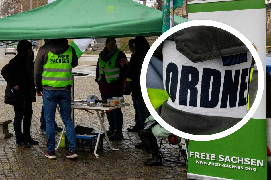 Dresden: "Freie Sachsen": Ärger mit "Ordnern" auf dem Postplatz